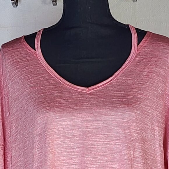 Terra and Sky Rose Dust Poly Rayon Cardi Lgth Fashion Tee Generous Fit Sz 0X 14W - Picture 2 of 16